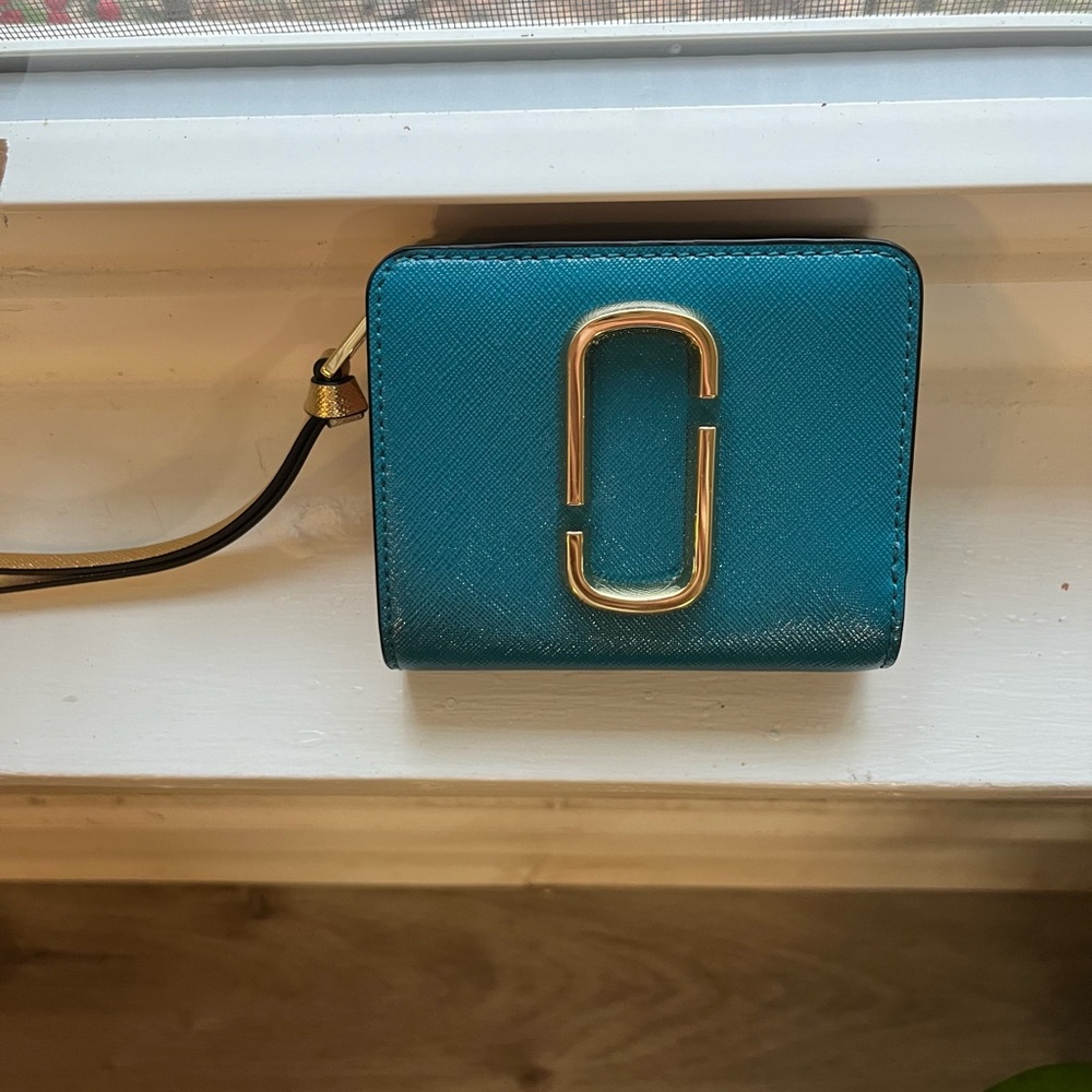 Marc Jacobs Teal Wallet small snapshot compact wallet
